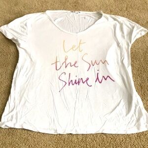 Chrldr Light White Graphic Tee Summer